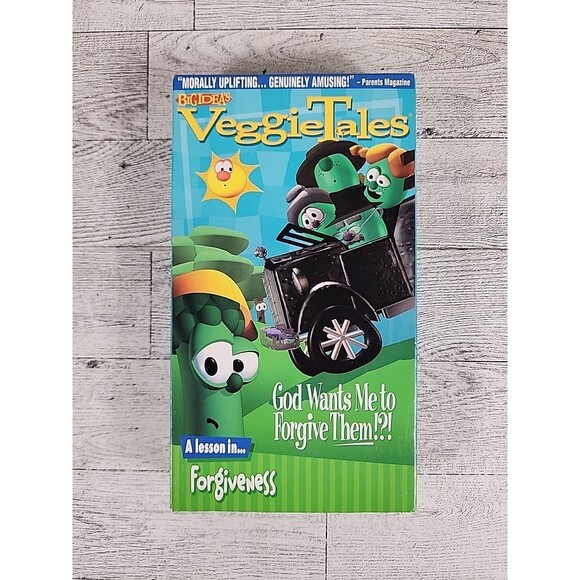 VeggieTales God Wants Me To Forgive Them Lesson In Forgiving VHS Vintage Cartoon - Picture 1 of 3